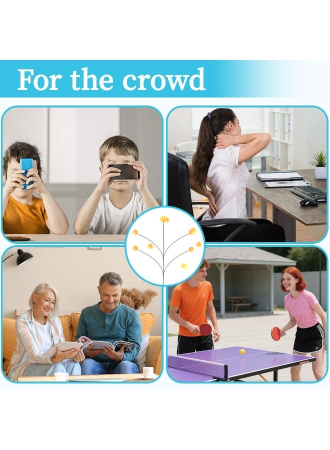 طاولة مدرب تنس مع ساق مرن ومقبض ناعم، مدرب تنس طاولة قابل لضبط الارتفاع، مع مضربين و4 كرات تدريب. - Image 5