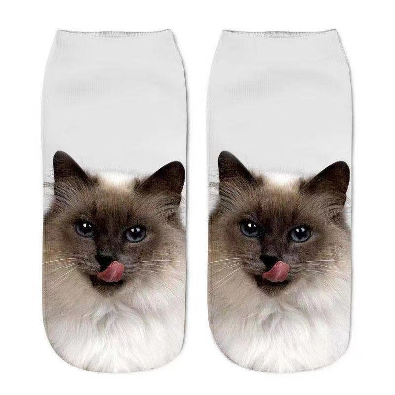 3D Personality Animal Print Socks Cute Boat Socks Cat Socks Cartoon Print Socks Dog Series Adult Socks Digital Print - Image 3