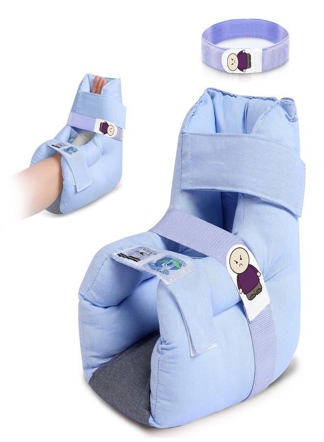 EHUCONELDEX Heel Cushion Protector for Pressure Sores,Foot Pillow to Relieve Ulcers and Heel Pain for Bedridden Patients Supplies,Reusable & Washable (Blue-1PC, Standard Size) - Image 1