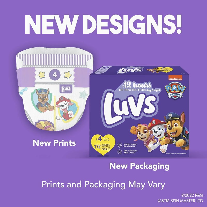 Luvs Diapers Size 4 with Paw Patrol Designs - 29 Count - Image 2