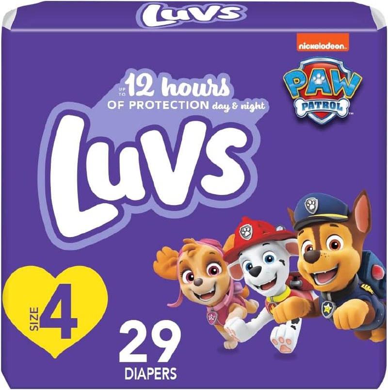 Luvs Diapers Size 4 with Paw Patrol Designs - 29 Count - Image 1