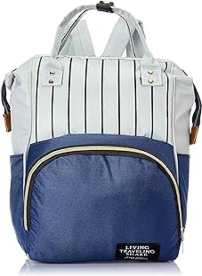 Living Travelling Share Baby Diaper for Unisex Backpack-Navy&Gray