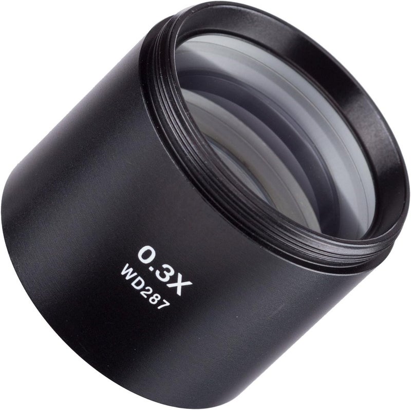AmScope ZM03 0.3X Barlow Lens For ZM-Series Stereo Microscope Heads, 48mm Diameter Mount - Image 1