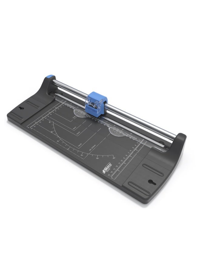 STANX Foldable A4 4-in-1 Paper Trimmer (320 mm) – Rotary Paper Cutter with Straight, Wave, Perforation & Scoring Blades, Replaceable Cutting Head, Safety Guard – Cuts Up to 10 Sheets – STMT402 - Image 1