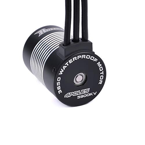 Jrelecs 3650 5900KV Sensorless Brushless Motor 120A Brushless ESC & Program Card Waterproof Motor ESC Combo 3.175mm Shaft for 1/10 RC Car Truck - Image 2