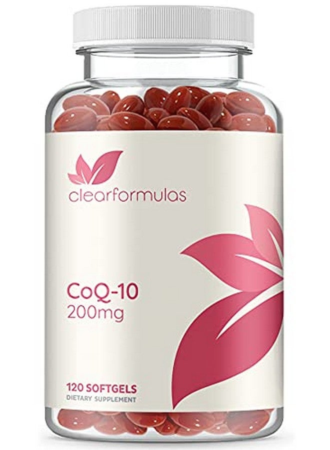 ClearFormulas CoQ10 200mg Softgels - Quick Absorption Coenzyme Q10 200mg Potent Antioxidant for Heart Energy and Aging Support - High Stability CoQ10 Ubiquinone Soft Gels - Made in a cGMP US Lab (60 Servings) - Image 1