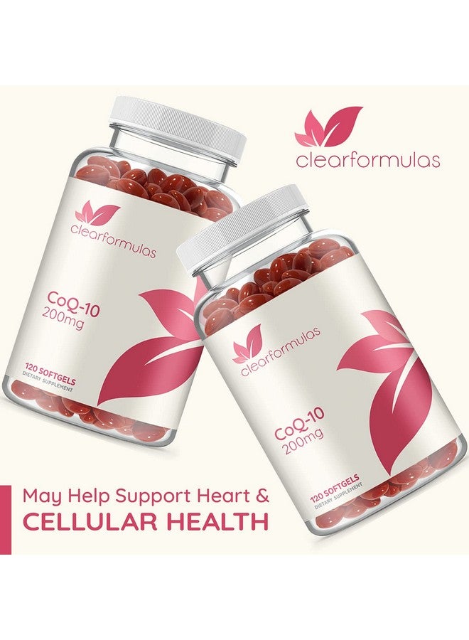 ClearFormulas CoQ10 200mg Softgels - Quick Absorption Coenzyme Q10 200mg Potent Antioxidant for Heart Energy and Aging Support - High Stability CoQ10 Ubiquinone Soft Gels - Made in a cGMP US Lab (60 Servings) - Image 5