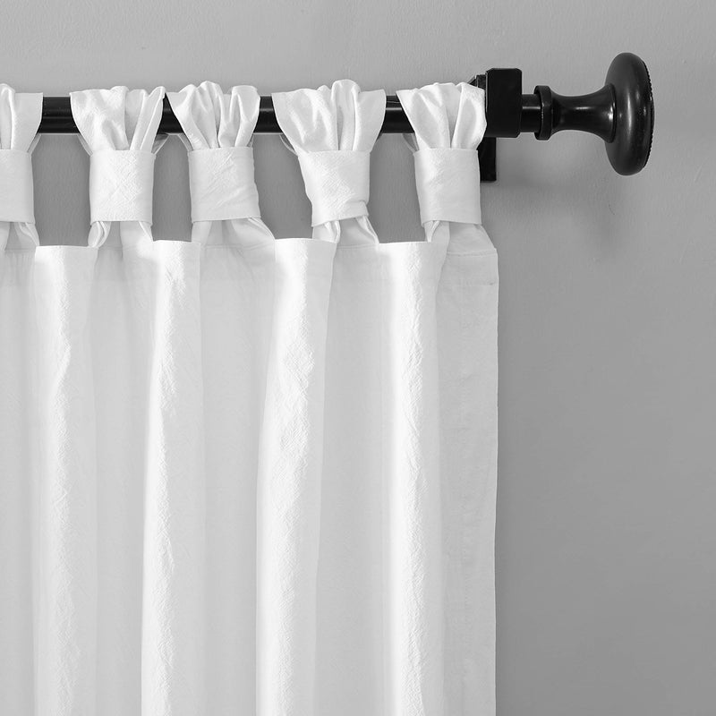 Archaeo Washed Cotton Twist Tab Curtain, 52" x 95", White - Image 2