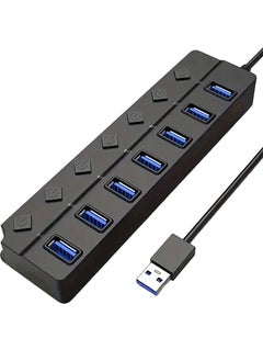 Zero USB Hub Extender High Speed USB 2.0 , 7 Ports Splitter With Switch Control For Xiaomi Macbook Pro PC Laptop Accessories  - Image 1
