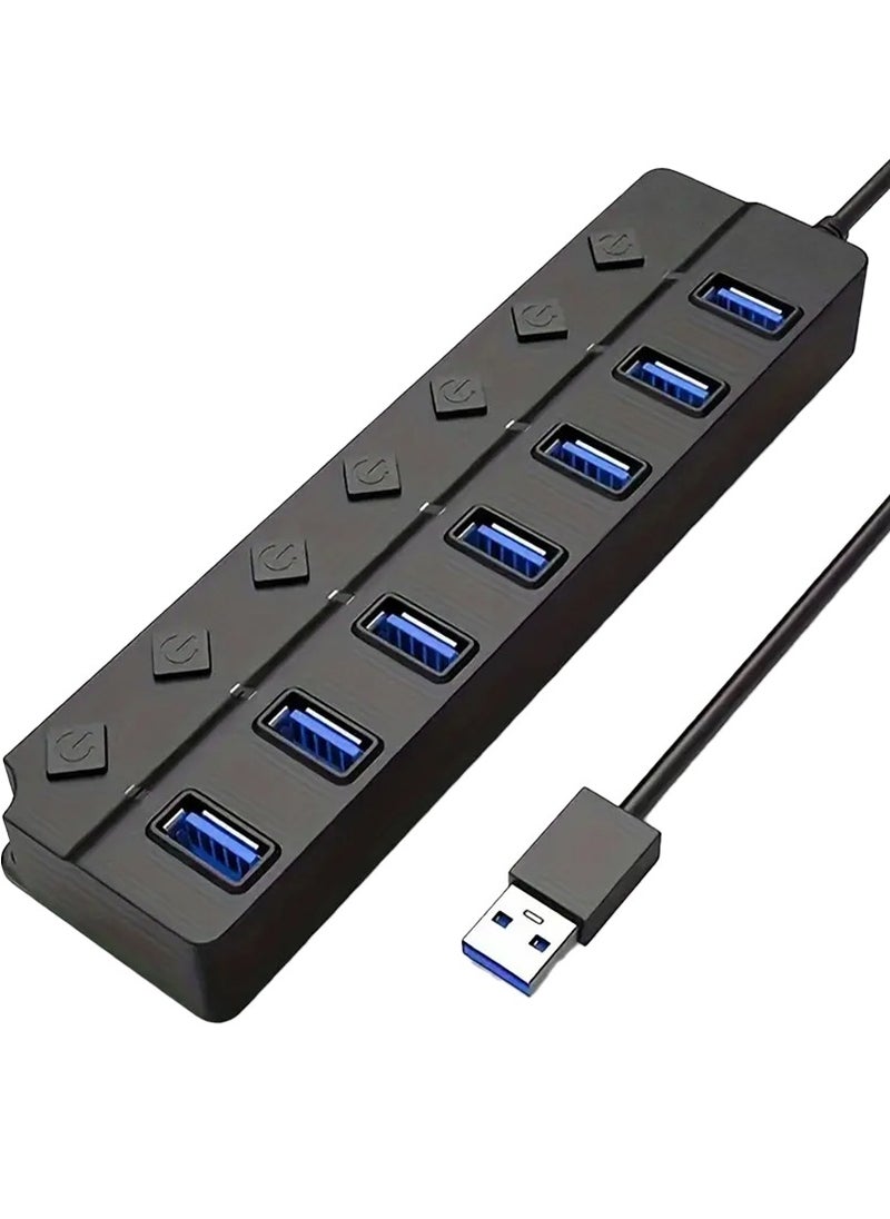 Zero USB Hub Extender High Speed USB 2.0 , 7 Ports Splitter With Switch Control For Xiaomi Macbook Pro PC Laptop Accessories  - Image 1
