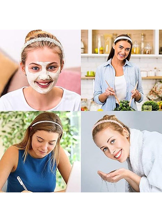 إم إكس إن عصابات الرأس للنساء الفتيات، 7pcs Best Set Head Bands، 7Pcs Best Set Head Bands، Non Slip Floral Pمبطنة Headband Cute Pearl Headband for Girls Vintage Wide Girl Lady Headband Accessories - Image 5