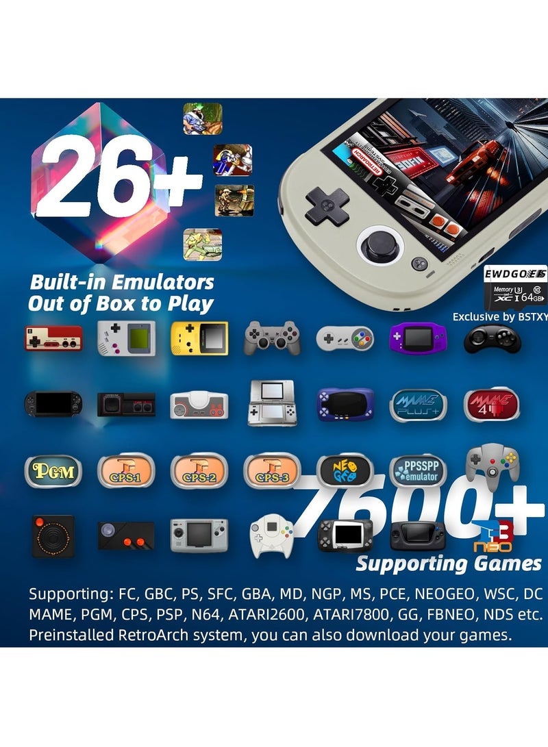 general Smart Pro Open Source Handheld Game Console, Retro Arcade HD 4.96-inch IPS Screen Game Console, Linux System, 5000 mAh Large Battery (Grey) - Image 3