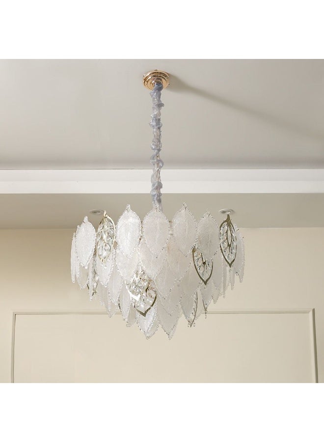 DANUBE HOME Danube Home Maples Crystal Chandelier For Living Room| 22- Lights Indoor Lighting Fixture With E14 Socket| Metal Frame With Clear Finish| Hanging Lights|Pandent Light|L80xW80xH50cm (1 Year Warranty)  - Image 1