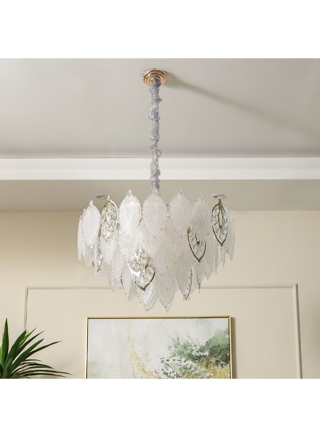 DANUBE HOME Danube Home Maples Crystal Chandelier For Living Room| 22- Lights Indoor Lighting Fixture With E14 Socket| Metal Frame With Clear Finish| Hanging Lights|Pandent Light|L80xW80xH50cm (1 Year Warranty)  - Image 5