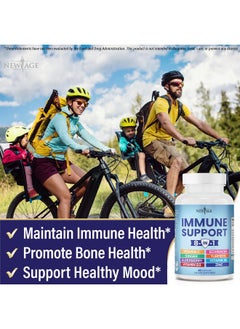 New Age NEW AGE 8 in 1 Immune Support Booster Supplement with Echinacea, Vitamin C and Zinc 50mg, Vitamin D 5000 IU, Turmeric Curcumin & Ginger, B6, Elderberry (8 in 1 Capsules (Pack of 3))  - Image 4
