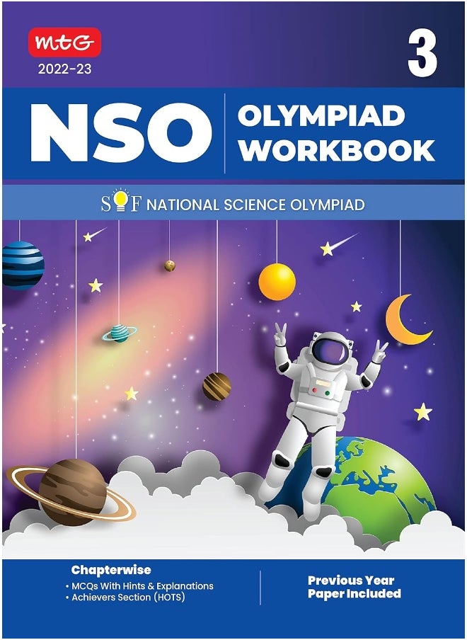 National Science Olympiad (NSO) Work Book for Class 3 - Quick Recap, MCQs, Previous Years Solved Paper and Achievers Section - Olympiad Books For 2022-2023 Exam  - Image 1
