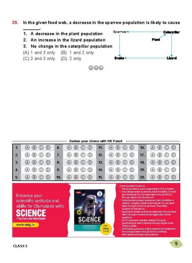 National Science Olympiad (NSO) Work Book for Class 3 - Quick Recap, MCQs, Previous Years Solved Paper and Achievers Section - Olympiad Books For 2022-2023 Exam  - Image 5