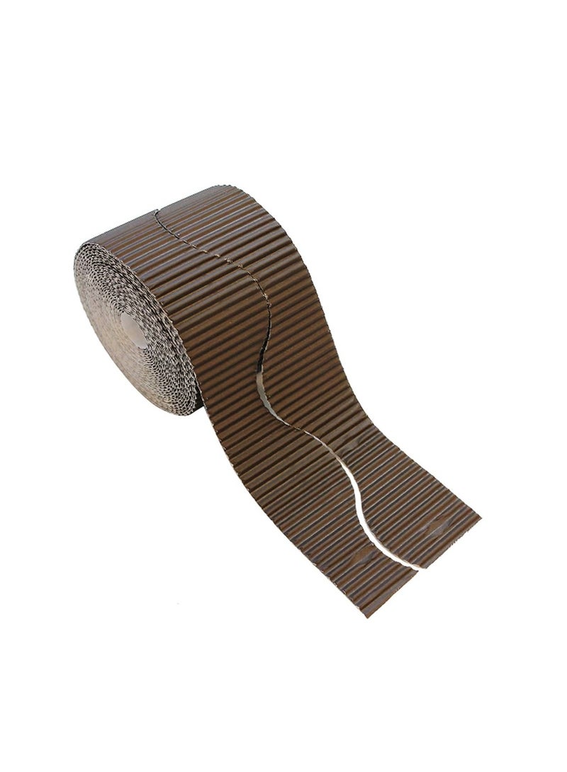 Terabyte Corrugated Display Borders for School Classroom Decorations,Border Rolls for Displays Border Rolls Corrugated Backing Paper for Wall Displays School (Width 10cm x  Length 15cm) Light Brown Color - Image 2