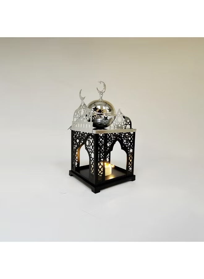 Black Islamic Ramadan Lantern with Silver Incense Burner - Image 4