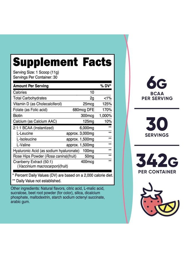 Nutricost BCAA for Women (Strawberry Lemonade, 30 Servings) - Formulated Specifically for Women - Non-GMO and Gluten-Free - Image 2