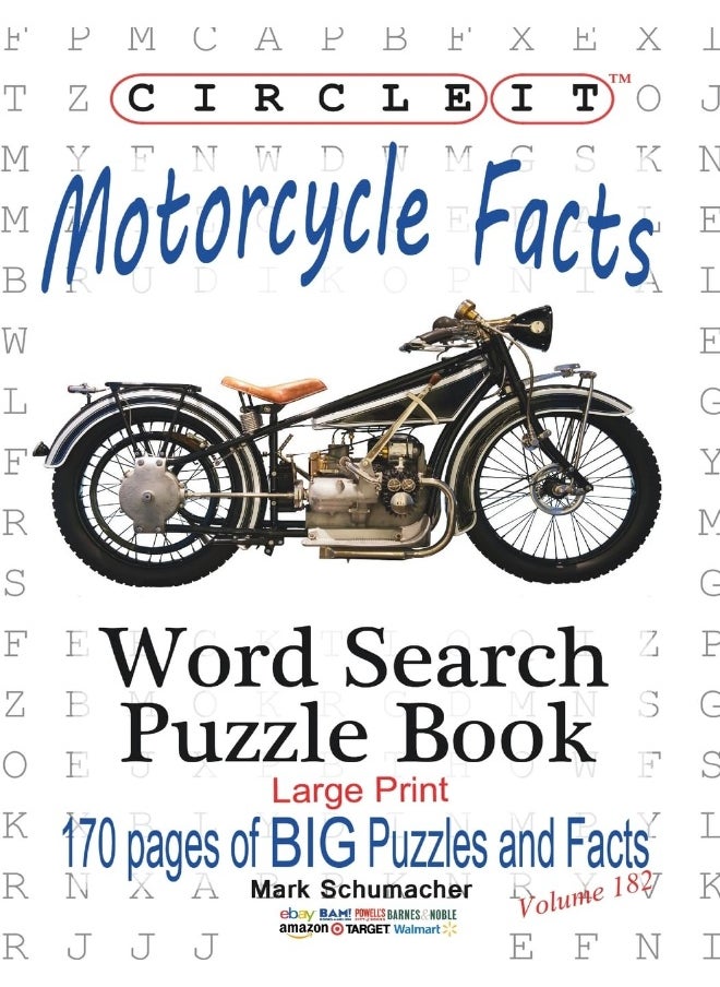 Circle It, Motorcycle Facts, Word Search, Puzzle Book  - Image 1