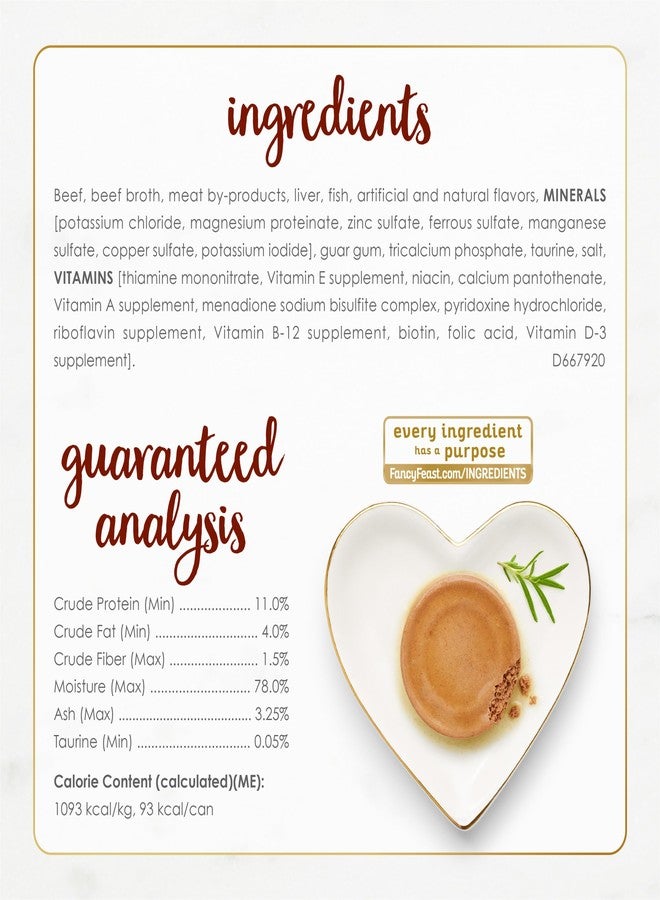 Fancy Feast Purina Grain Free Pate Wet Cat Food, Tender Beef - (24) 3 oz. Cans - Image 5