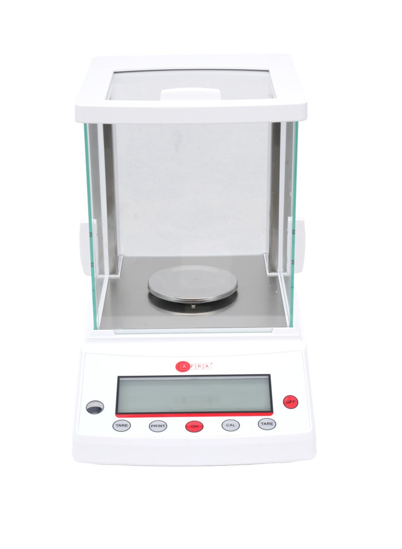 عفرا ميزان تحليلي AFQS-AS3001LC من السلسلة الثانية - ميزان مختبر رقمي عالي الدقة بسعة 300 جرام مع زجاج أمامي وشاشة LCD (دقة 0.001 جرام) - Image 1