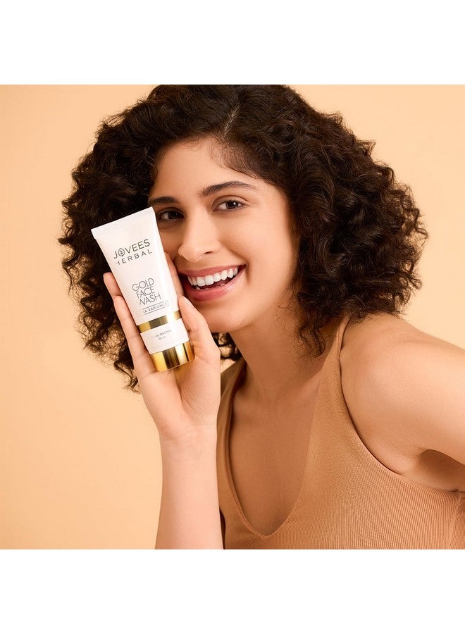 Jovees Herbal Ultra Radiance Gold Face Wash | Gives Nourished & Hydrated Skin, Reduce Dark Spot And Improves Skin Texture | For All Skin Types 100ML (Pack of 1) - Image 3