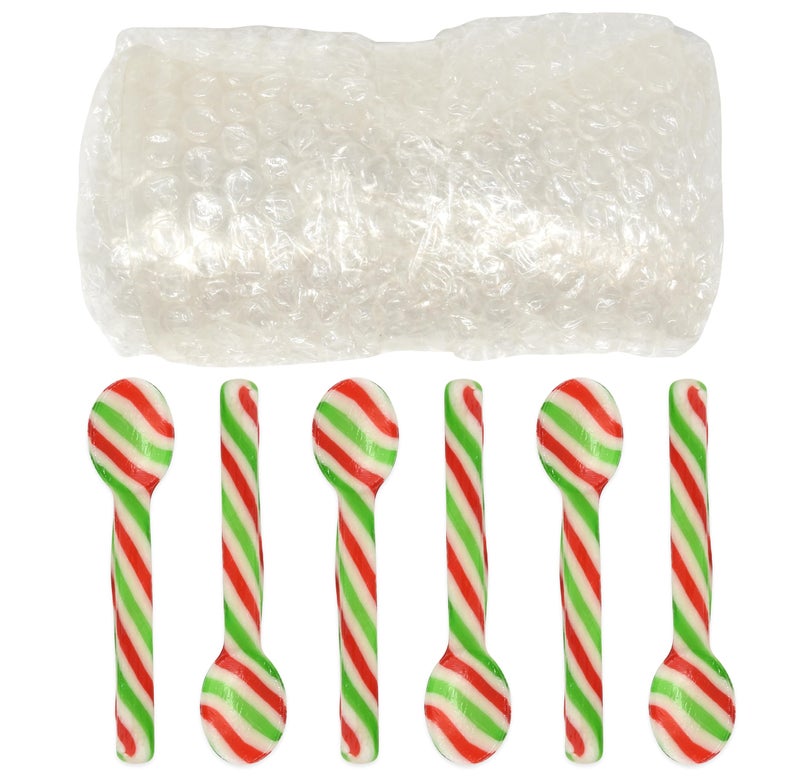 Gift Boutique 24 Pack Christmas Candy Cane Spoons - Peppermint Edible Stir Sticks Red Green White Stripes for Hot Cocoa, Kids Treats & Stocking Stuffers - Image 5