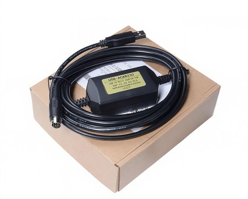 واشنجلي كابل برمجة USB-ACAB230 لسلسلة Delta PLC DVP EX ES EH EN، بديل لـ USB-ACAB230، طول 6 قدم - Image 1