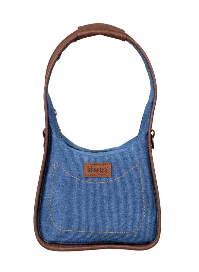 BHASTRA Stylish Midnight Arc Classic Blue Denim Sling Bag for Women | Elegant Crossbody Bag | Durable Lightweight & Spacious Design | Perfect for Daily Use & Travel Shopping | 9.5 x 12 x 2.5 Inch - Image 1
