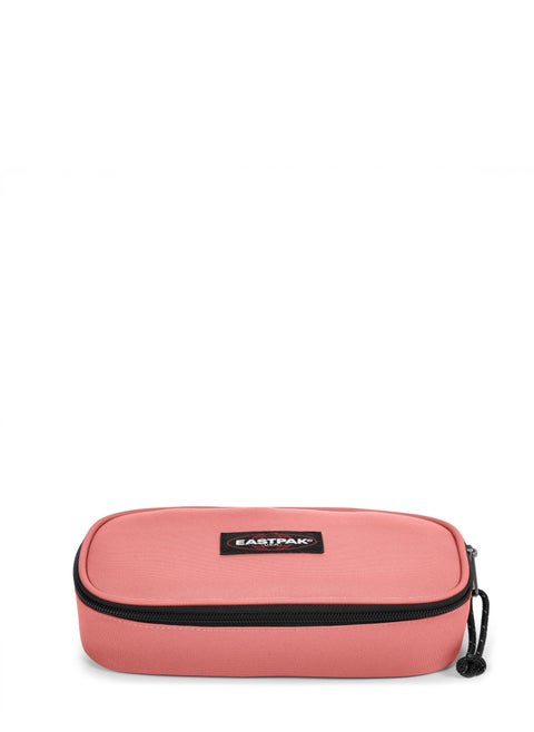 Oval Single Peach Pink Hard Pencil Case