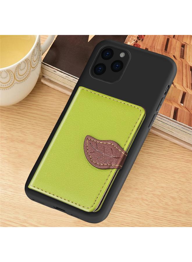 اس-توب جراب لهاتف iPhone 11 Pro Max بنمط الليتشي مع حامل للبطاقات ومحفظة + جراب هاتف من مادة TPU مع وظيفة حامل المحفظة وفتحة للبطاقات - Image 1