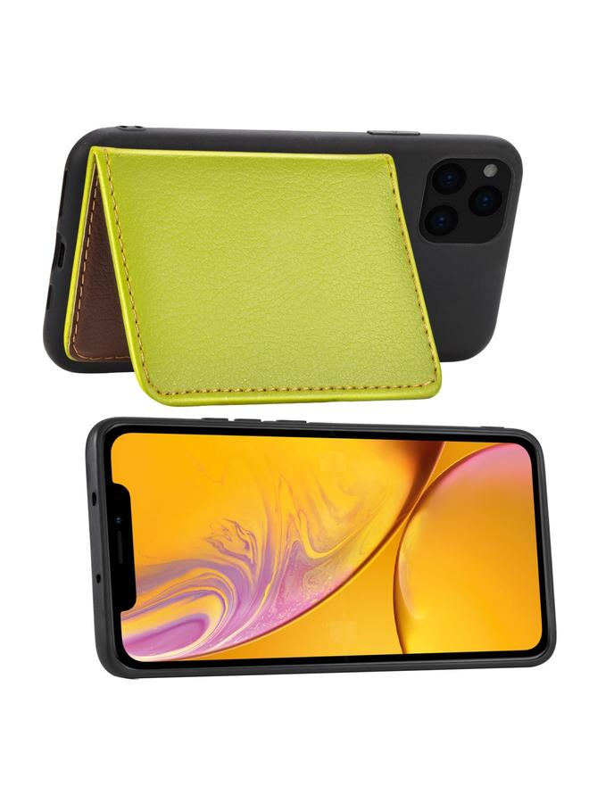 اس-توب جراب لهاتف iPhone 11 Pro Max بنمط الليتشي مع حامل للبطاقات ومحفظة + جراب هاتف من مادة TPU مع وظيفة حامل المحفظة وفتحة للبطاقات - Image 5