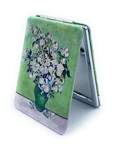 Aeisage Purse Mirrors for Women Small Compact Mirror for Purse Travel Makeup Mirror Pocket Mirror Cute Lipstick Mirror Vincent Van Gogh Roses Gifts - Image 2