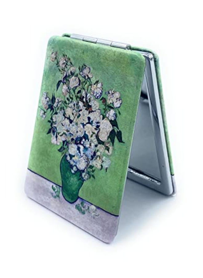 Aeisage Purse Mirrors for Women Small Compact Mirror for Purse Travel Makeup Mirror Pocket Mirror Cute Lipstick Mirror Vincent Van Gogh Roses Gifts - Image 1