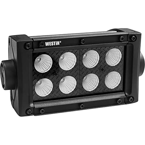 Westin 09-12212-8F B-Force Black Face 4 inch Double Row LED Light Bar with Flood Beam - Image 1