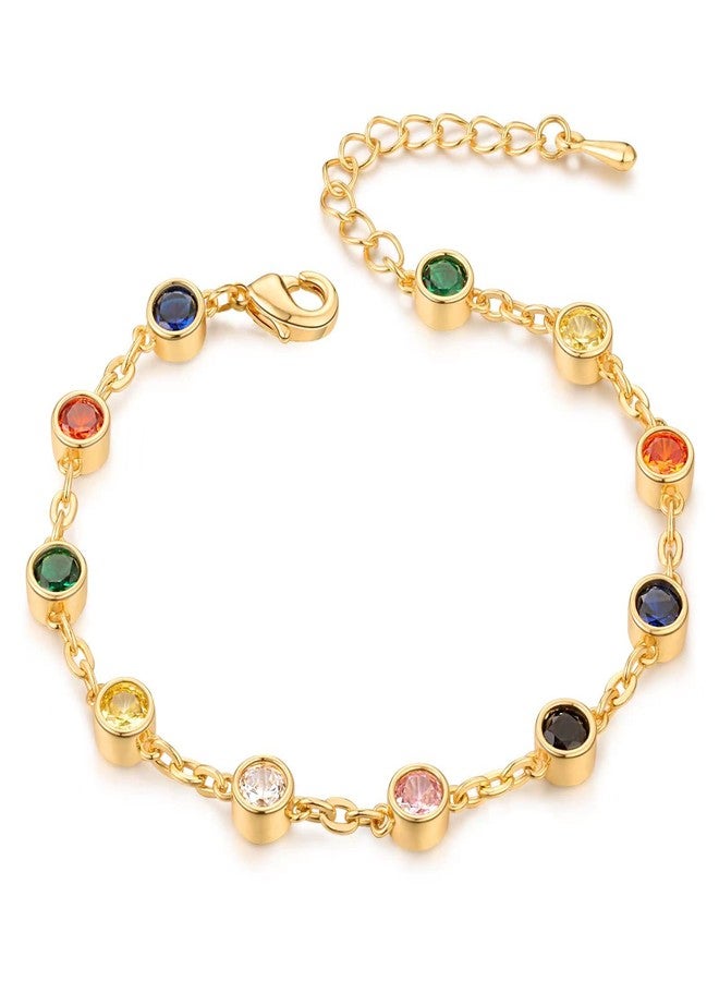 IDesign Gold Muiltcolor Crystal Gemstones Bracelet Singer Inspired Music Lover Fans Gift (gold) - Image 3