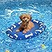 Pet Soft طوف قابل للنفخ للكلاب الناعمة - طوف سباحة للكلاب الصغيرة بلون أزرق على شكل عظمة - Image 3