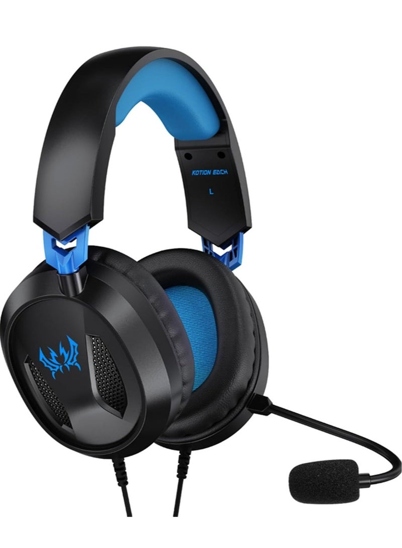 G3100 Wired Gaming Headset – Over-Ear Headphones with Omni-Directional Microphone, Memory Foam Ear Cushions for PS5, PS4, Laptop, Tablet & Mobile Phones  - Image 2