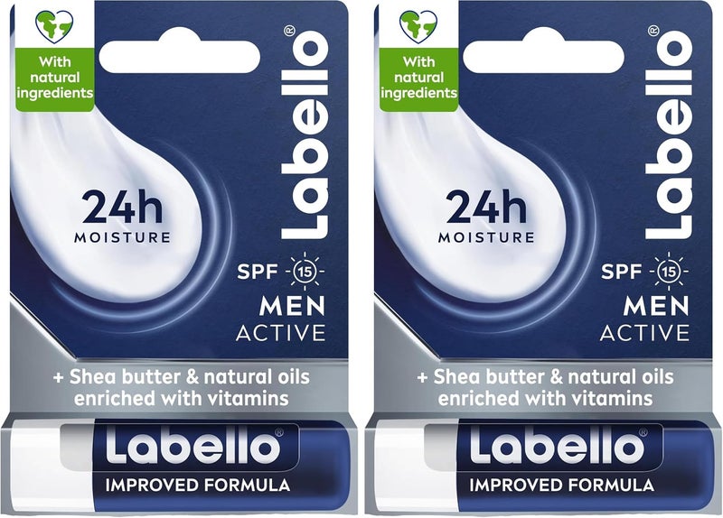 Active Care For Men Lip Balm 4.8g (Pack of 2) - Image 1
