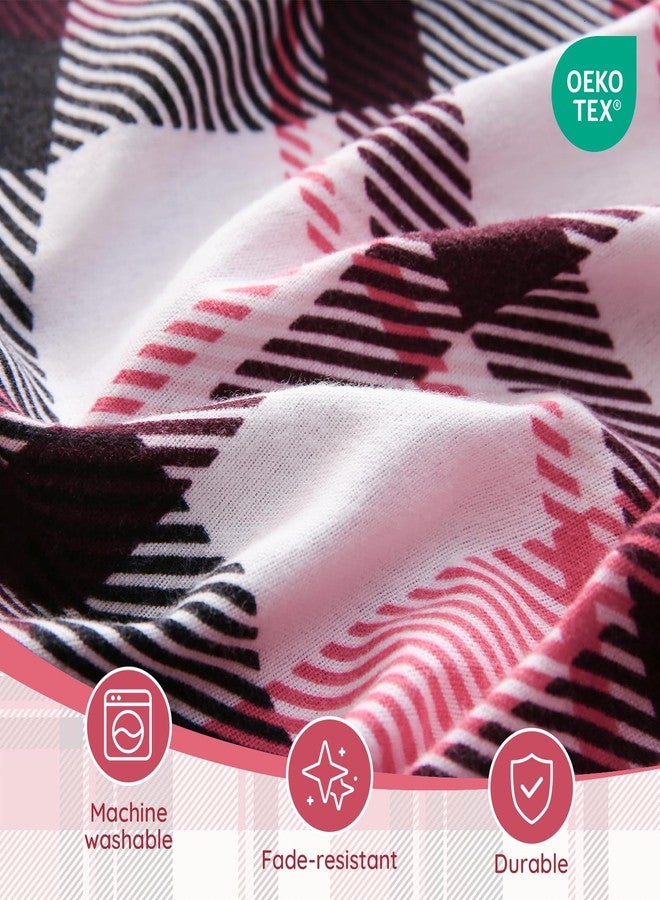 LONAVA 100% Organic Cotton Flannel Sheet Set 4 Pieces, Warm&Cozy Velvety Soft Heavyweight - Double Brushed Flannel, 16 inch Deep Pocket Bedsheets,(Queen,Red & Black Plaid) - Image 4