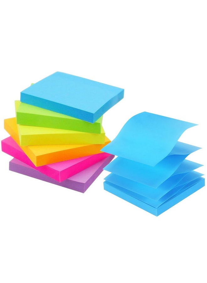 Early Buy Pop Up Sticky Notes 3X3 Refills Selfstick Notes 6 Pads 6 Bright Colors 100 Sheets/Pad (6 Bright)  - Image 1