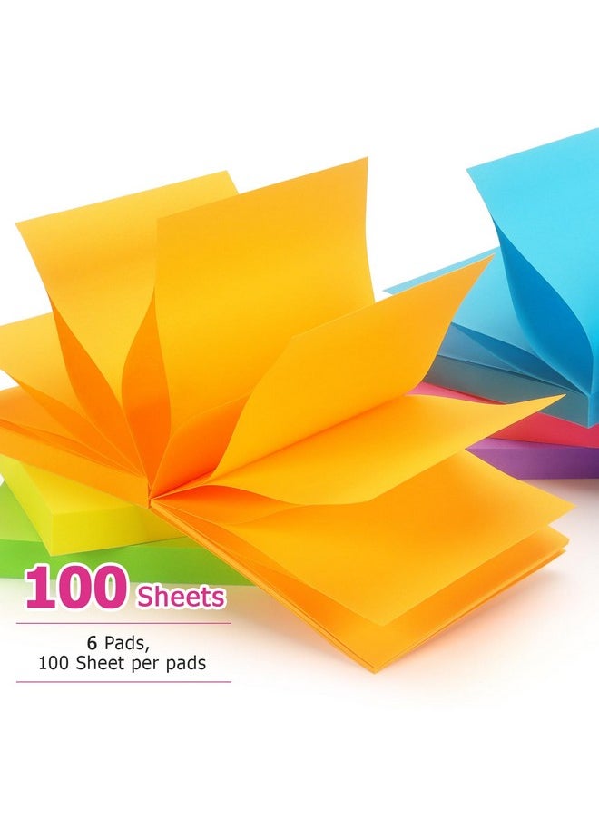 Early Buy Pop Up Sticky Notes 3X3 Refills Selfstick Notes 6 Pads 6 Bright Colors 100 Sheets/Pad (6 Bright)  - Image 4