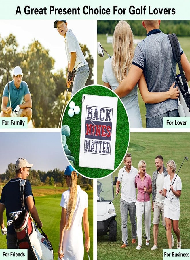 Msticey Back Nines Matter Funny Printed Microfiber Golf Towel with Clip, Cute Golf Gifts for Golf Fan Dad Grandpa, Golf Lover Father's Day Birthday Gifts, Golf Accessories for Men Husband Boyfriend - Image 5