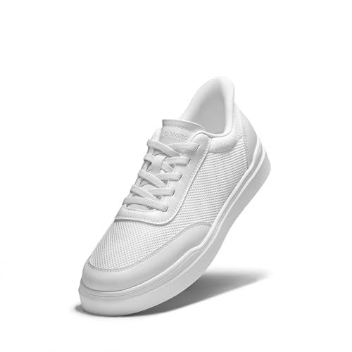 Bruno Marc Mens Slip On Casual Sneakers Hands Free Fashion Sneakers Breeze Mesh Casual Walking Shoes Comfortable Lightweight Non Slip,Size 8.5,White,BMUMFN2521 - Image 1