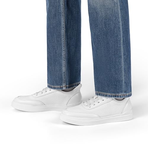 Bruno Marc Mens Slip On Casual Sneakers Hands Free Fashion Sneakers Breeze Mesh Casual Walking Shoes Comfortable Lightweight Non Slip,Size 8.5,White,BMUMFN2521 - Image 5