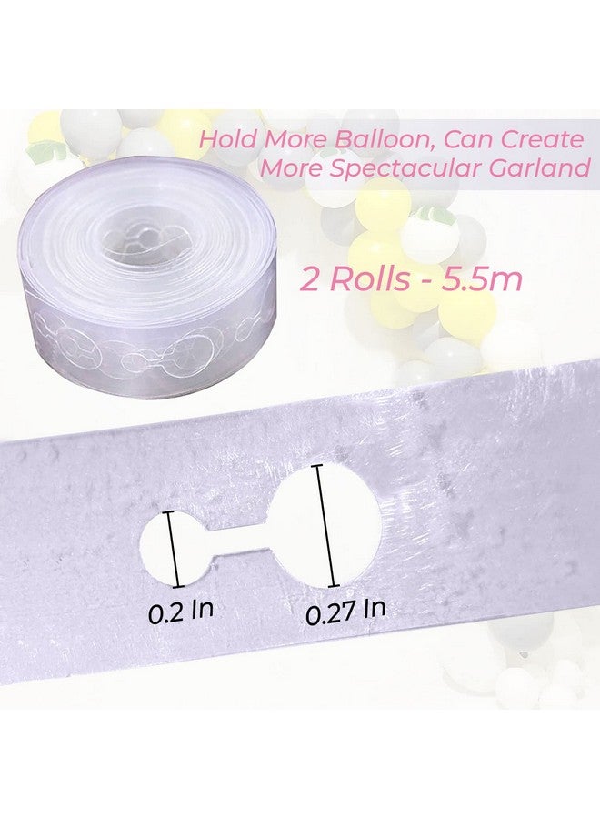 Wobbox Balloon Decorations 100 Sticky Dots, 2 (5M) Garland Tape, 2 Balloon Knot For Party Decorations, Balloon Decoration For Birthday, Party Decorations Items - Image 2