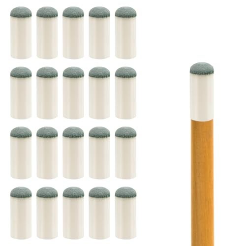 XIHIRCD 20pcs Billiard Cue Tips 12mm, 0.47in Pool Cue Stick Tips Billiard Cue Tips Replacement Kit Slip on Pool Cue Tips Pool Table Accessories for Lp Century Snooker & Billiards - Image 1