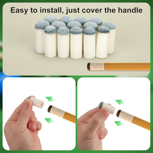 XIHIRCD 20pcs Billiard Cue Tips 12mm, 0.47in Pool Cue Stick Tips Billiard Cue Tips Replacement Kit Slip on Pool Cue Tips Pool Table Accessories for Lp Century Snooker & Billiards - Image 4